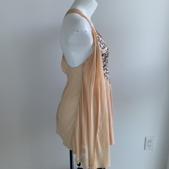 Patrizia Pepe Front silver Sequin Silk Blend Top Tunic Blouse, size 44 M - Picture 5 of 12